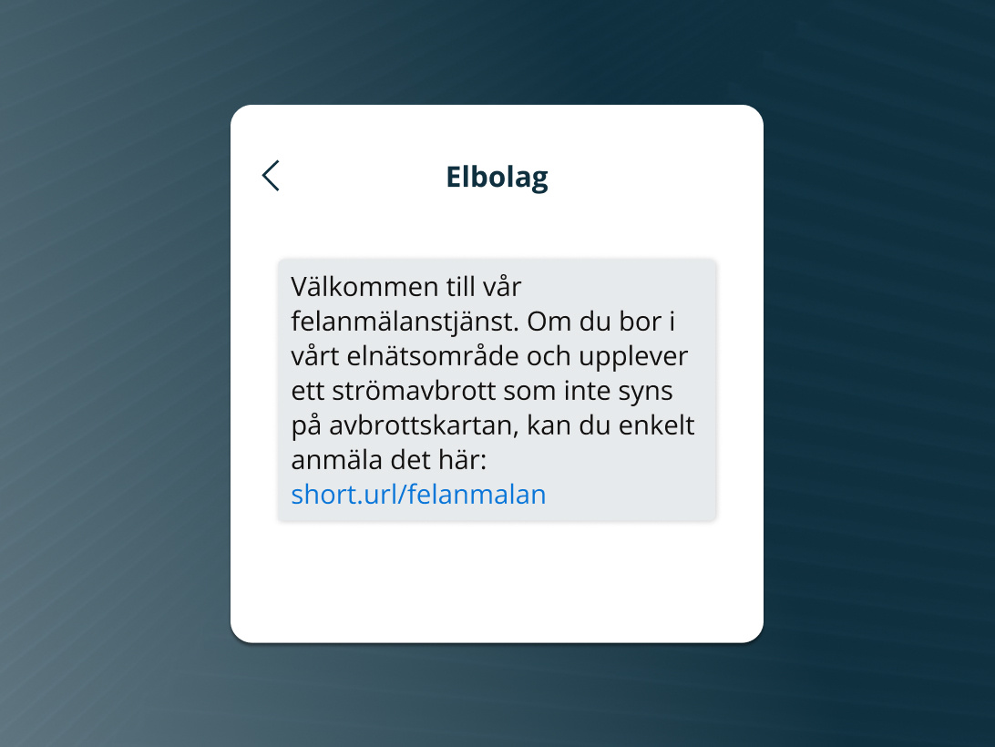 Vattenfall felanmälan SMS