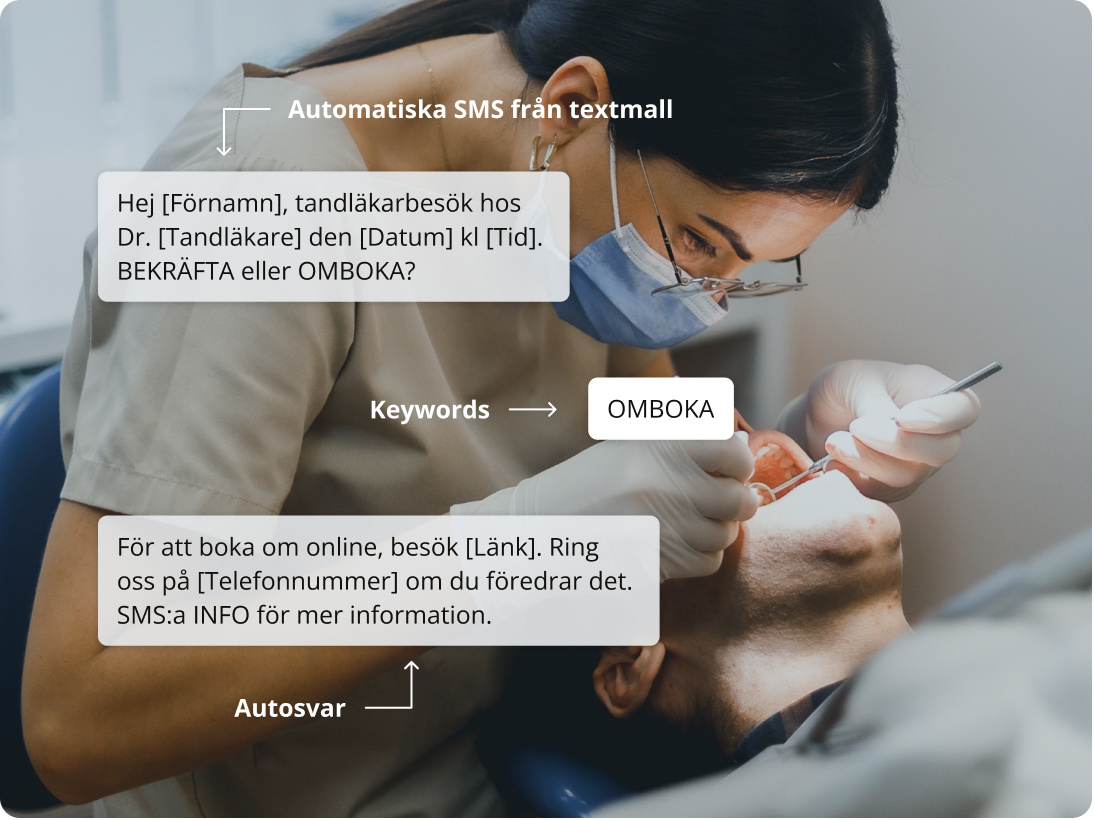 Tandläkare automatiserat SMS