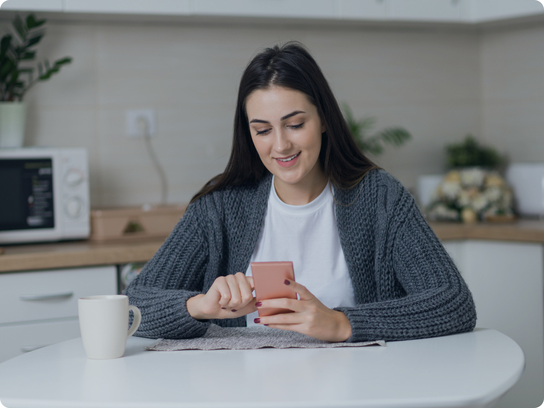 Woman texting